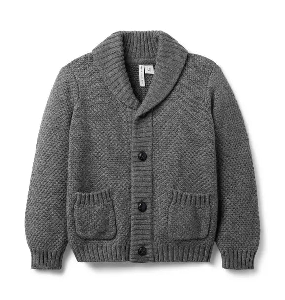 Textured Shawl Collar Cardigan