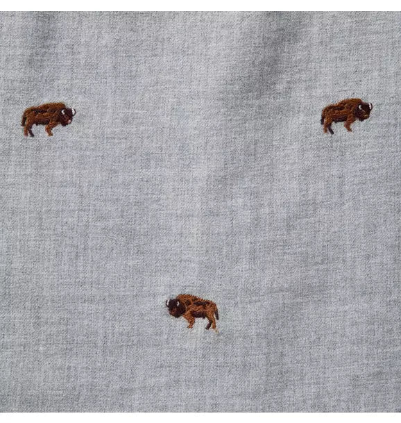 Embroidered Buffalo Flannel Shirt