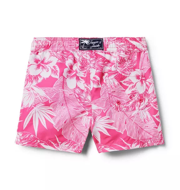 Recycled Tropical Floral Swim Trunk