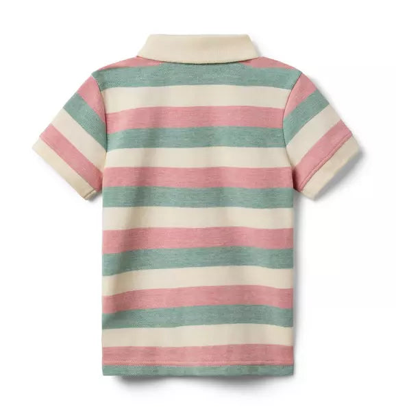The Classic Striped Pique Polo