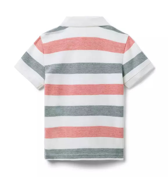 The Classic Striped Pique Polo