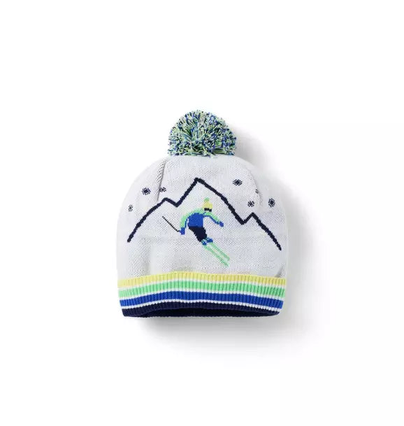 Ski Slope Pom Beanie