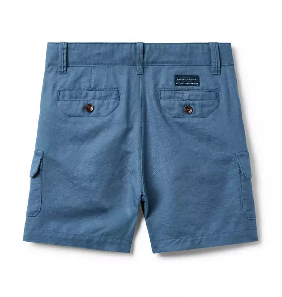 Linen-Cotton Cargo Pocket Short