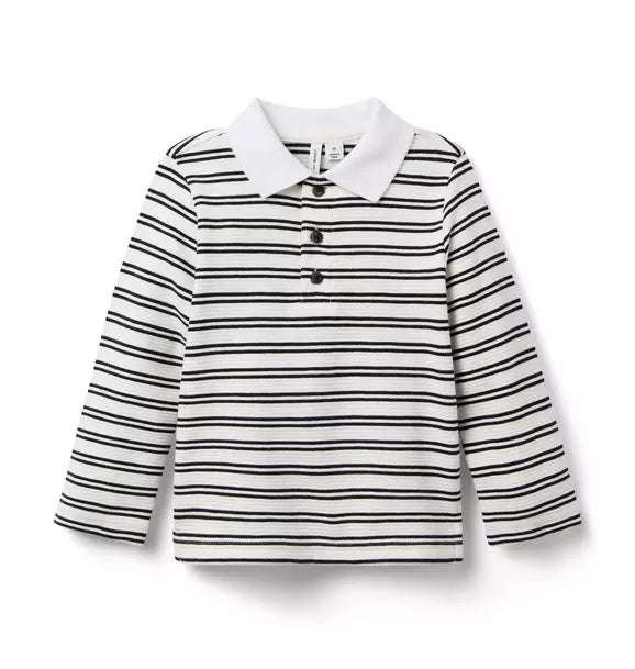 Textured Stripe Polo