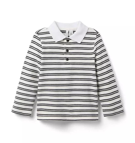 Textured Stripe Polo