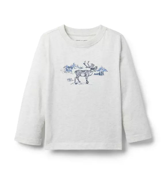 Embroidered Deer Tee