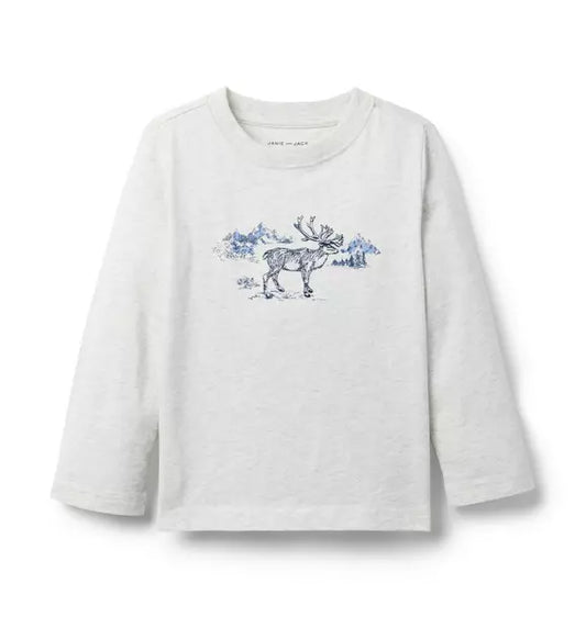 Embroidered Deer Tee