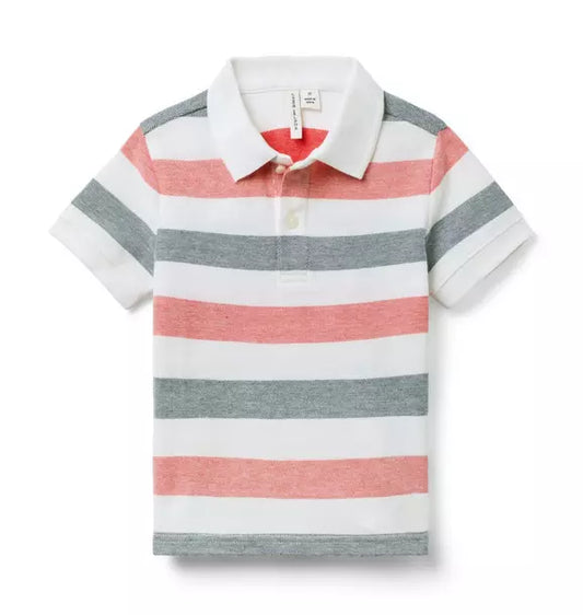 The Classic Striped Pique Polo