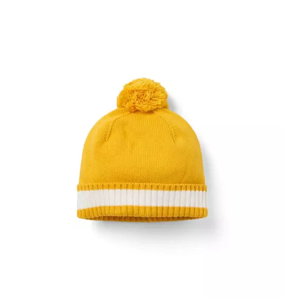Stripe Pom Beanie