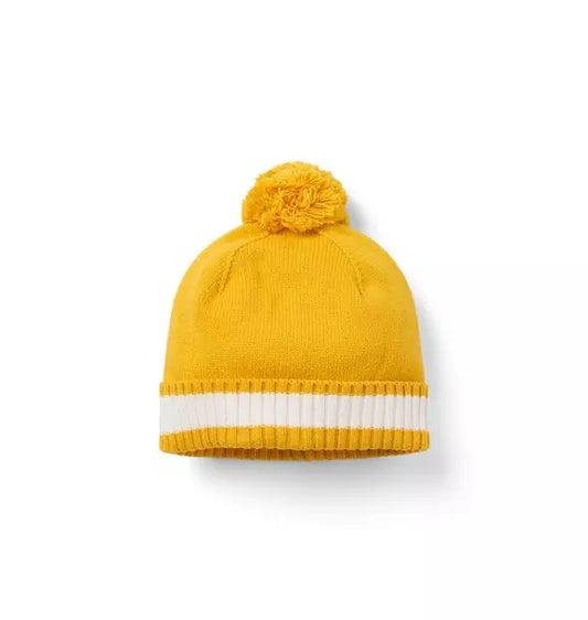 Stripe Pom Beanie
