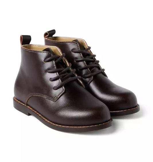 Leather Lace-Up Boot
