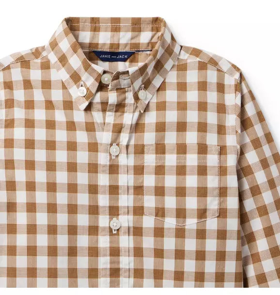 Gingham Poplin Shirt