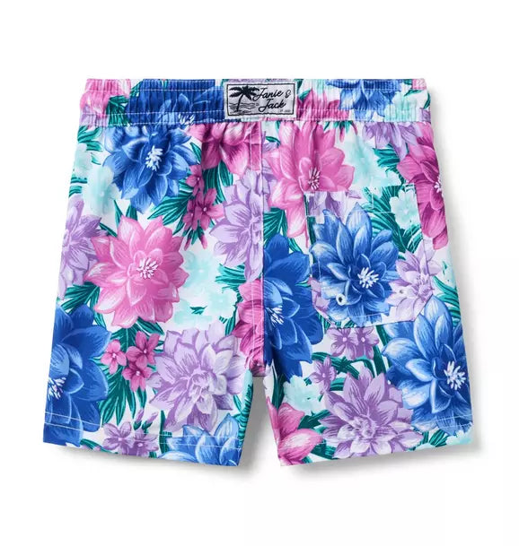 Recycled Floral Swim Trunk