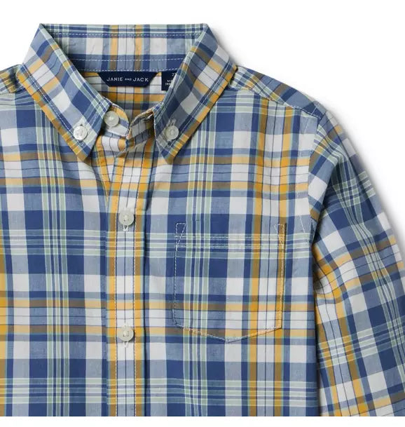 Plaid Poplin Shirt