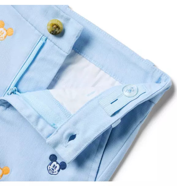 Disney Mickey Mouse Embroidered Twill Short