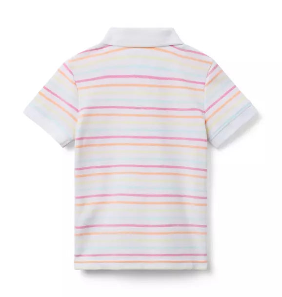 The Classic Striped Pique Polo