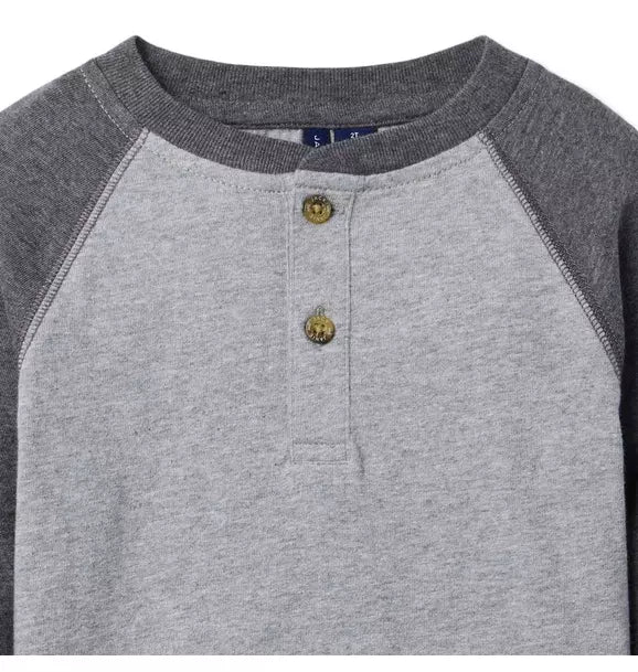 Raglan Sleeve Henley Tee