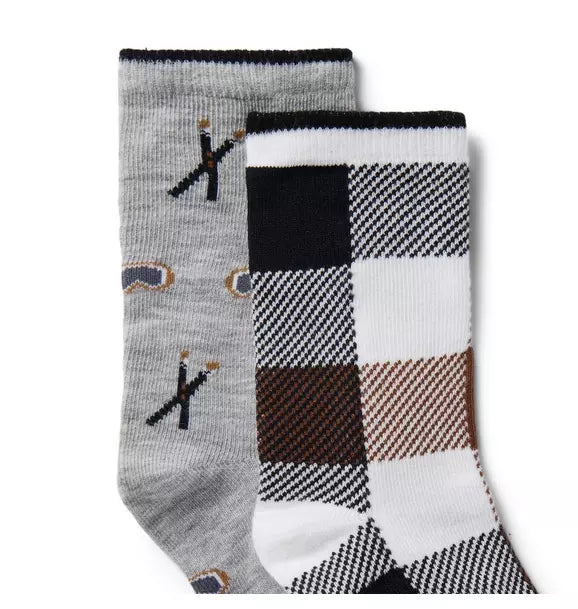 Ski And Plaid Sock 2-Pack