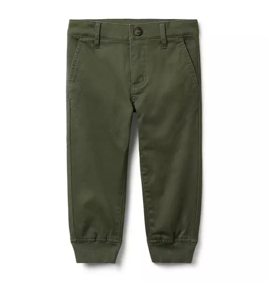 The Button Twill Jogger
