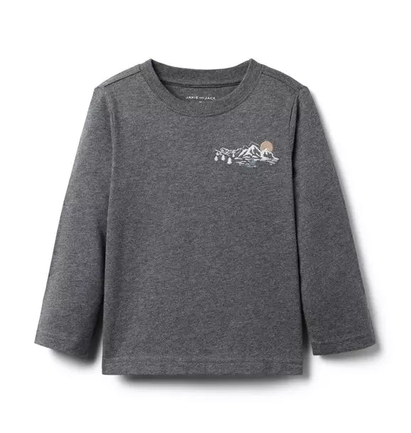 Embroidered Mountain Tee