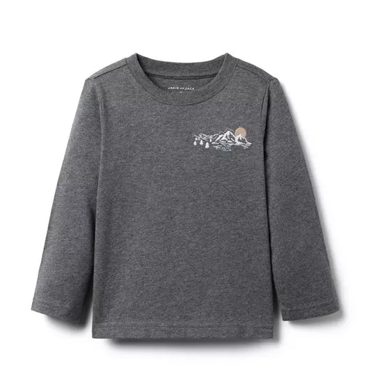 Embroidered Mountain Tee