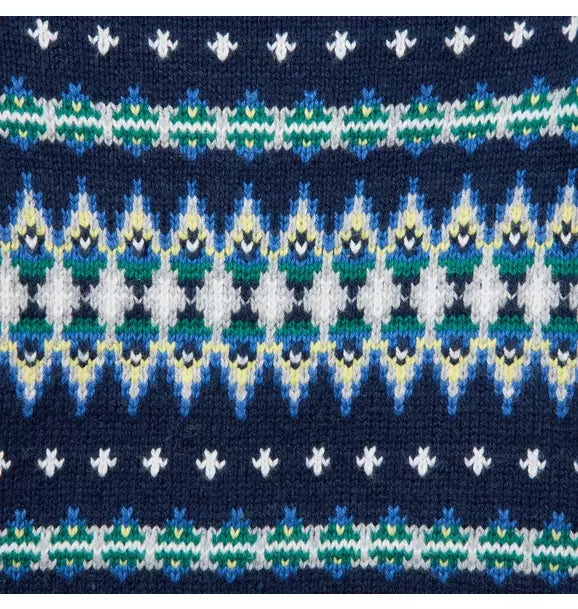 Fair Isle Shawl Collar Cardigan