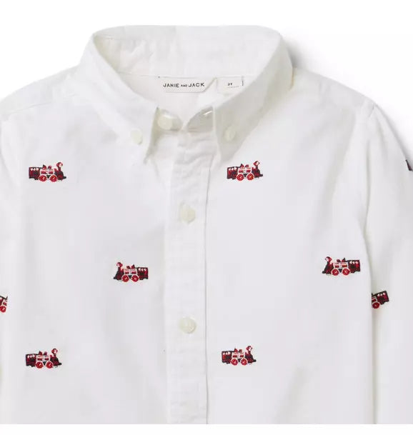 The Embroidered Train Oxford Shirt