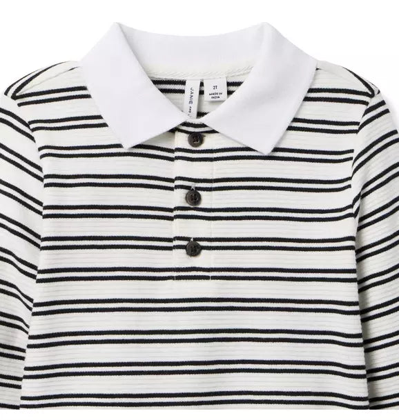 Textured Stripe Polo