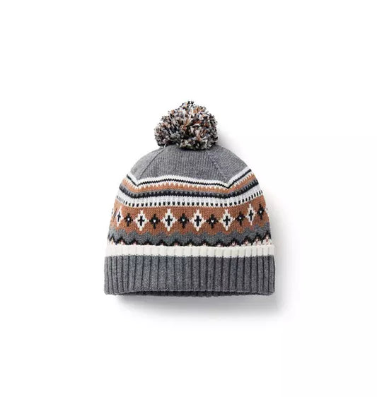 Fair Isle Pom Beanie