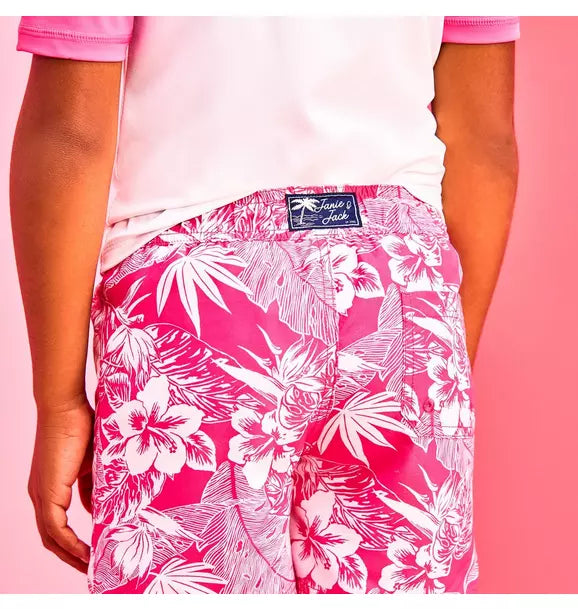 Recycled Tropical Floral Swim Trunk