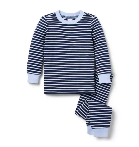 Good Night Pajamas In Textured Stripe