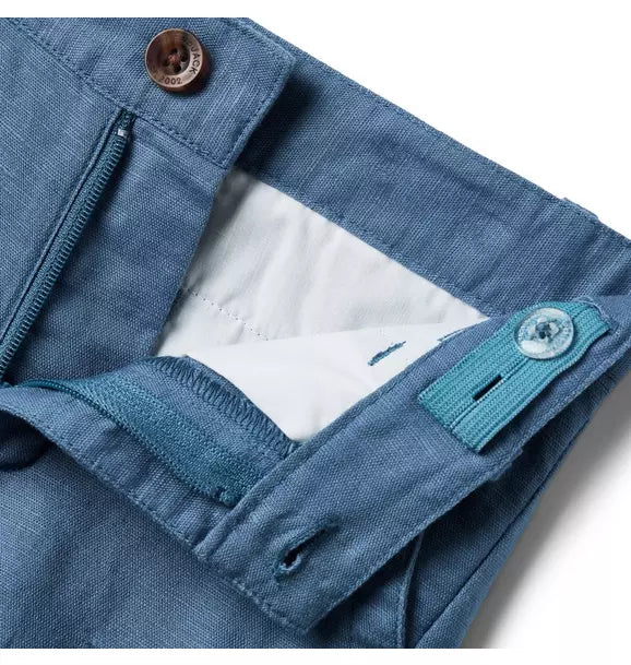 Linen-Cotton Cargo Pocket Short