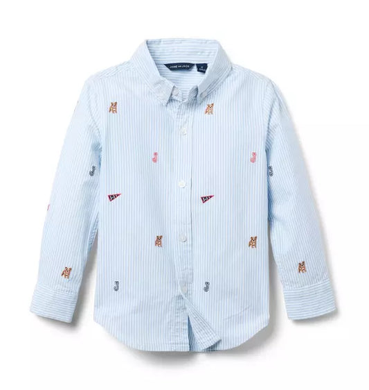 The Embroidered Varsity Oxford Shirt