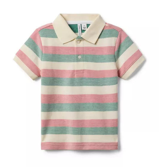 The Classic Striped Pique Polo