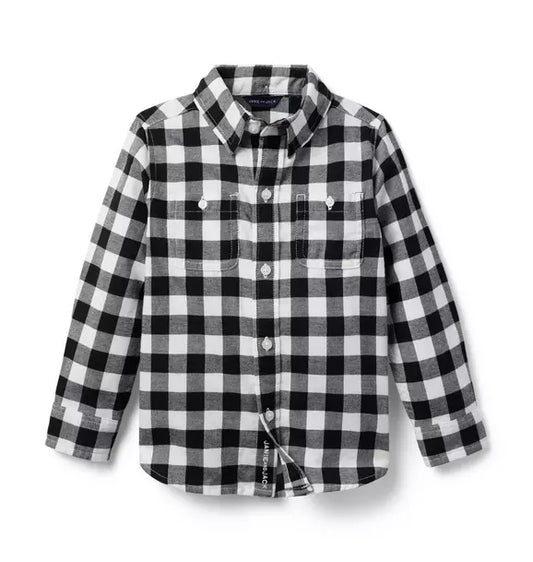 Gingham Flannel Shirt