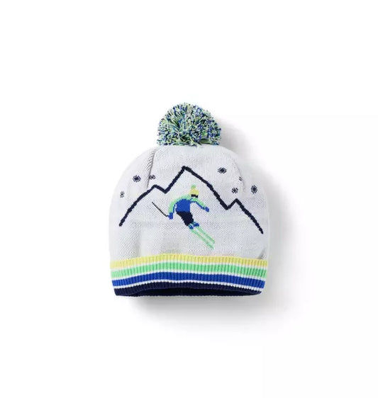 Ski Slope Pom Beanie