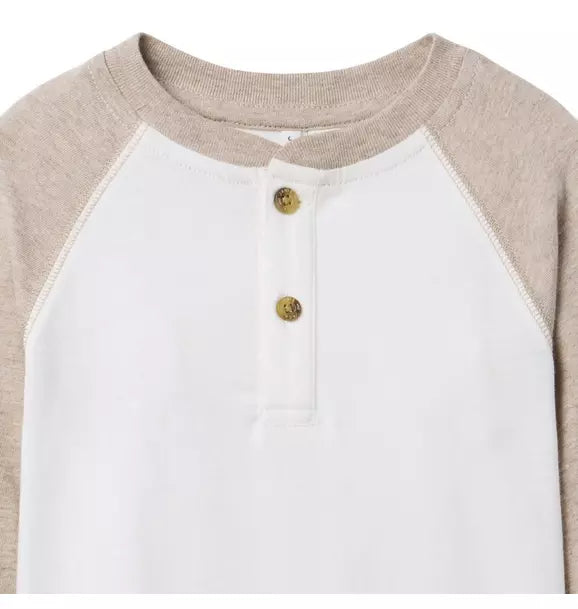Raglan Sleeve Henley Tee