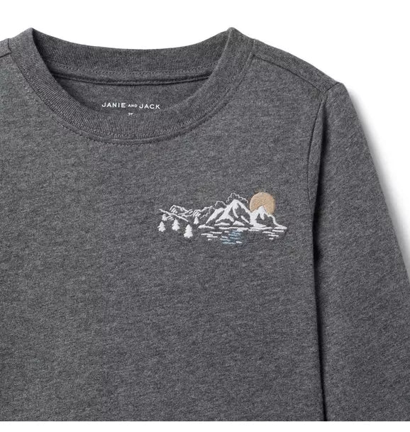 Embroidered Mountain Tee