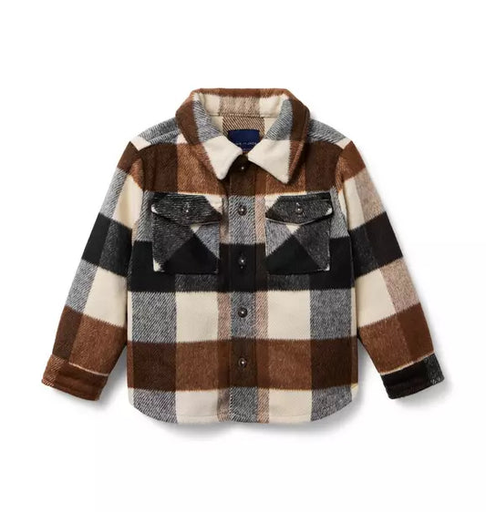 The Plaid Brushed Twill Shirt Jacket