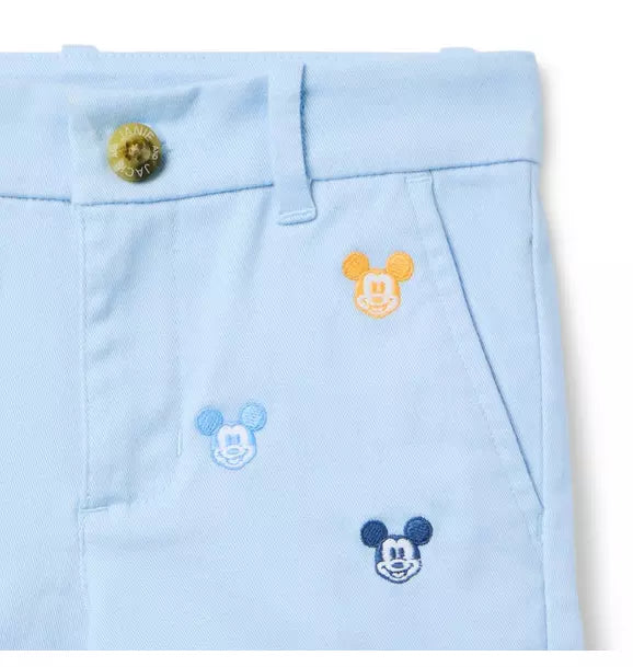 Disney Mickey Mouse Embroidered Twill Short