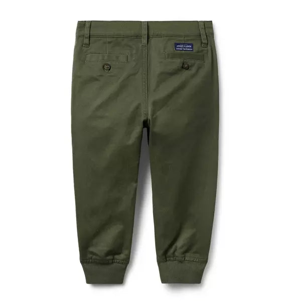 The Button Twill Jogger